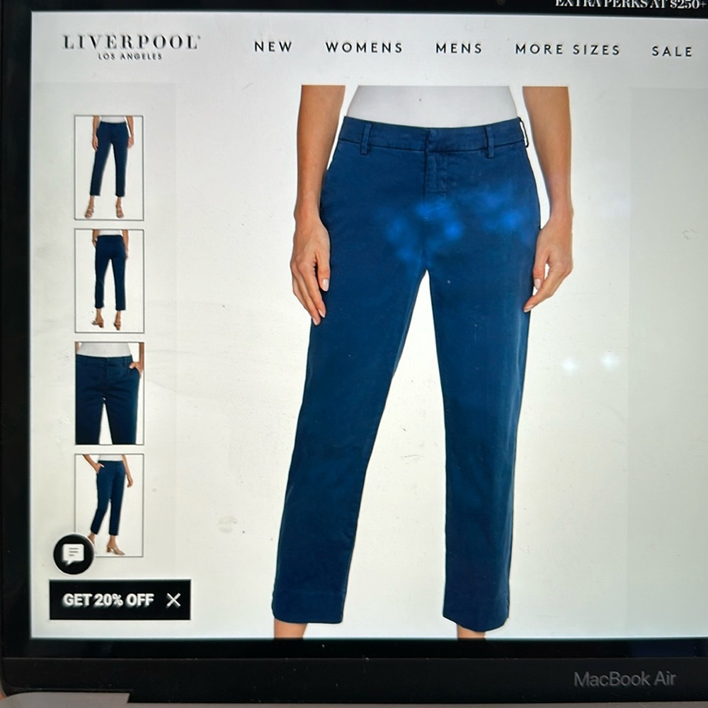 Liverpool Women’s Ankle Crop Pants in Navy Blue